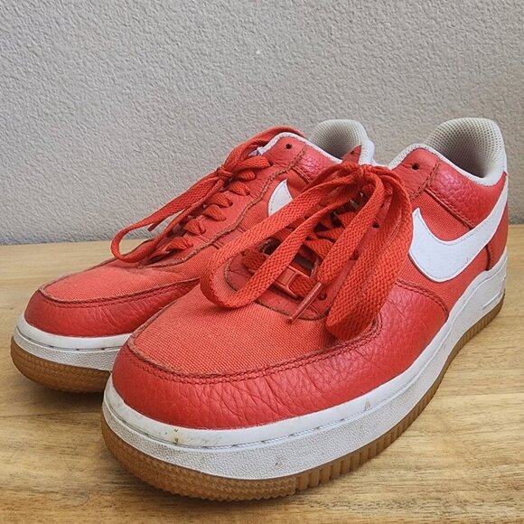 Nike Air Force 1 Low Team Orange White 896185-601 2017 Men's Size 9 - Picture 10 of 13